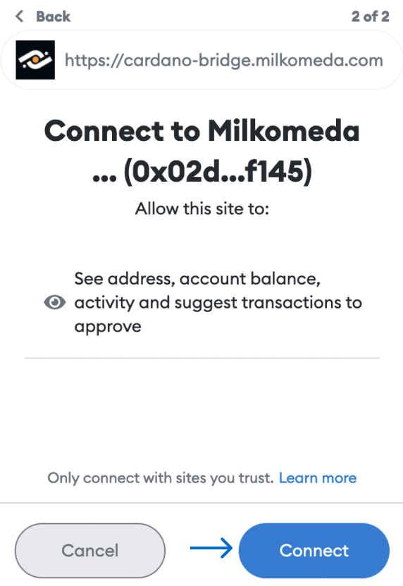 Connect Milkomeda network
