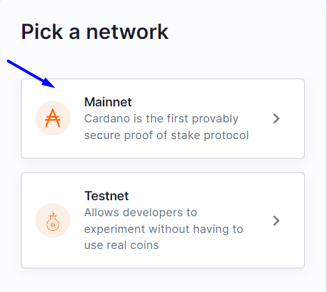 Pick a network