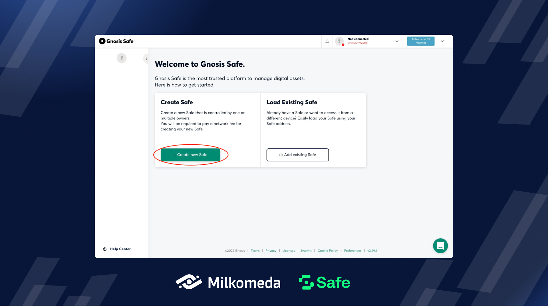 Create new Safe